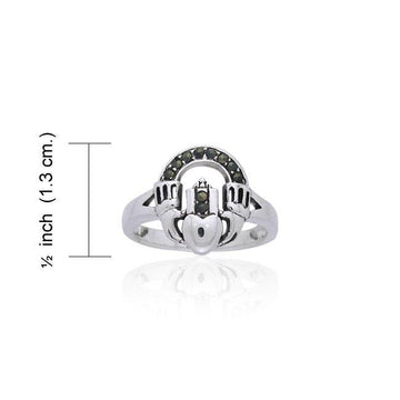 Celtic Claddagh Gemstone Ring TRI899 - Jewelry
